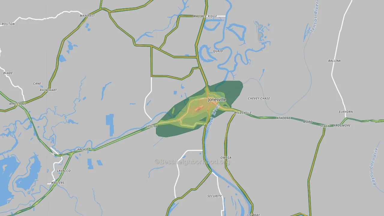 71343, LA Map of Noise Levels in 71343