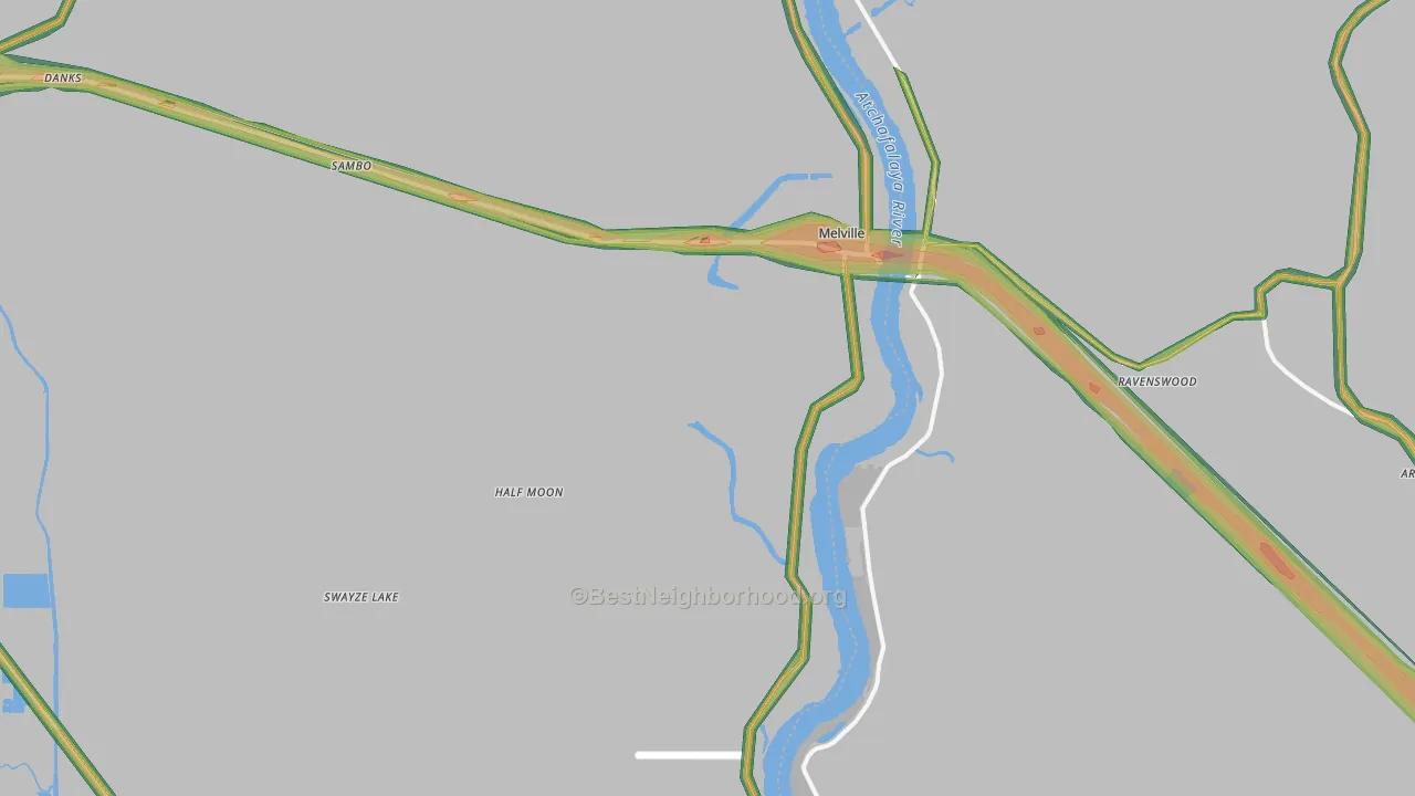 71353, LA Map of Noise Levels in 71353