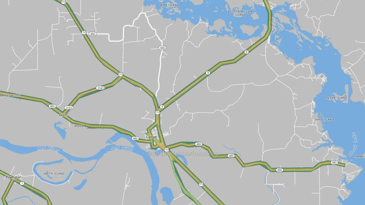 71411, LA Map of Noise Levels in 71411