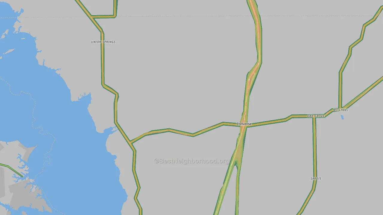 71419, LA Map of Noise Levels in 71419
