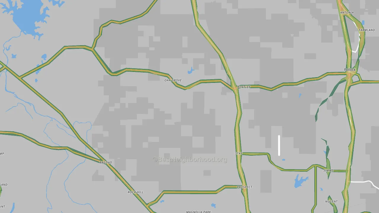 71423, LA Map of Noise Levels in 71423