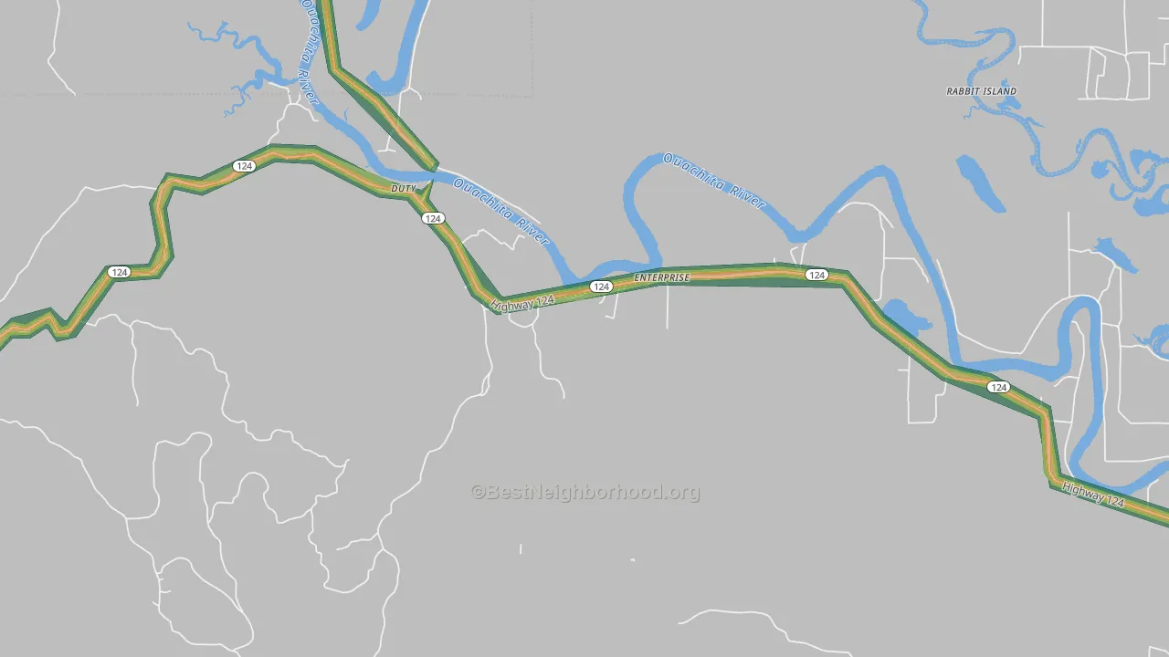 71425, LA Map of Noise Levels in 71425