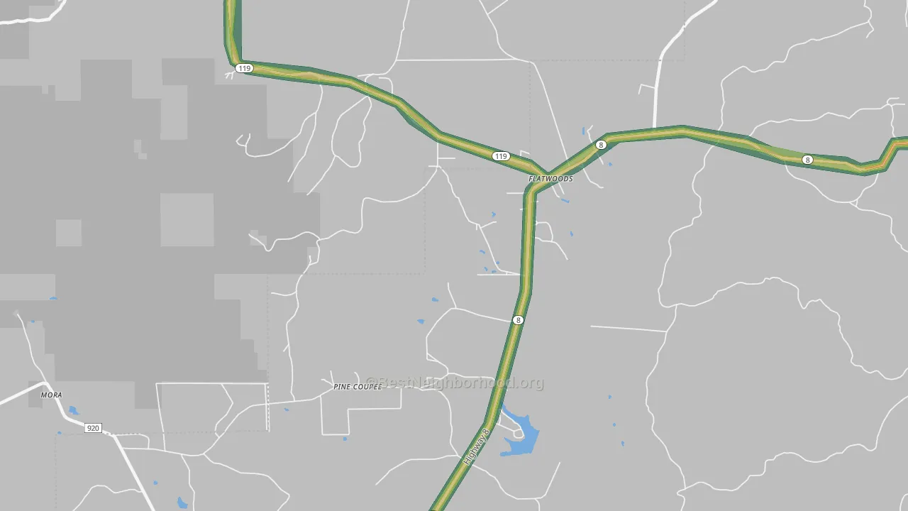 71427, LA Map of Noise Levels in 71427
