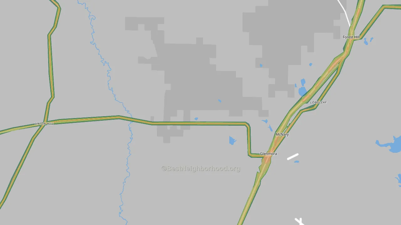 71433, LA Map of Noise Levels in 71433