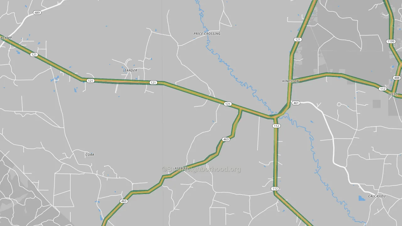 71438, LA Map of Noise Levels in 71438