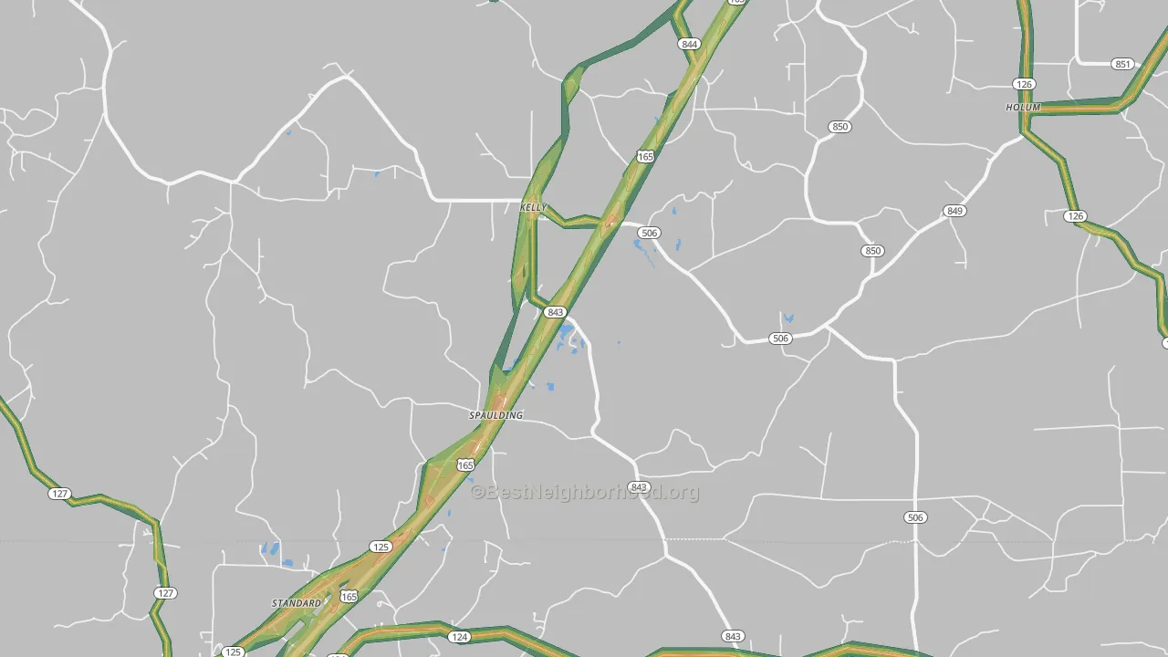 71441, LA Map of Noise Levels in 71441