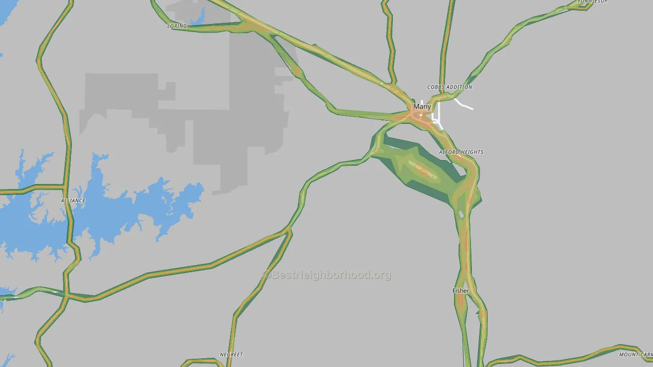 71449, LA Map of Noise Levels in 71449