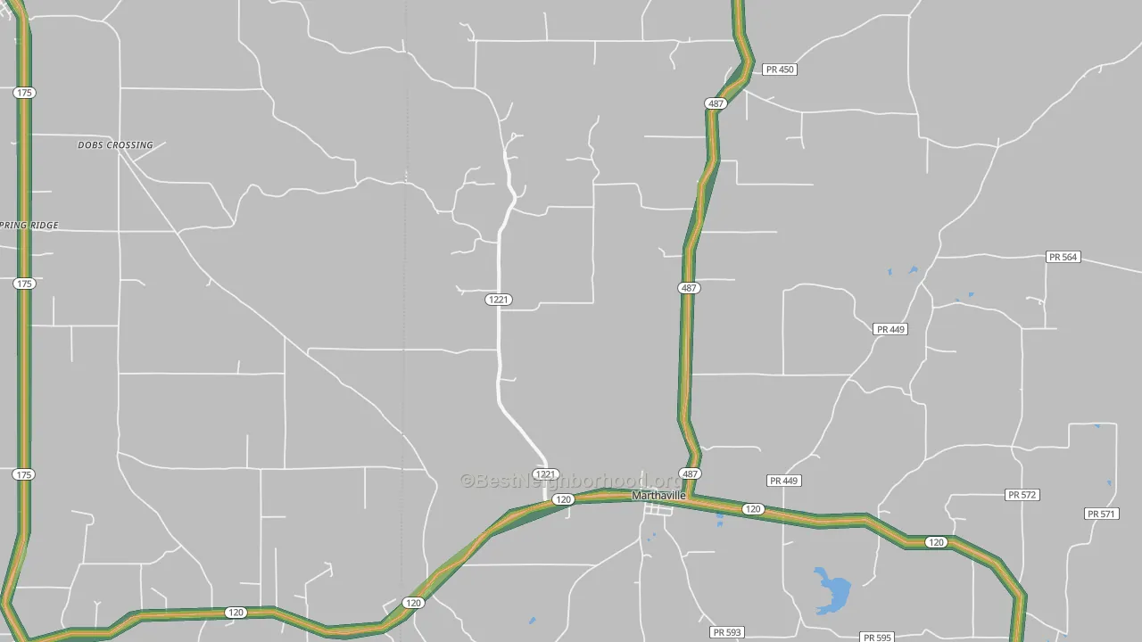 71450, LA Map of Noise Levels in 71450