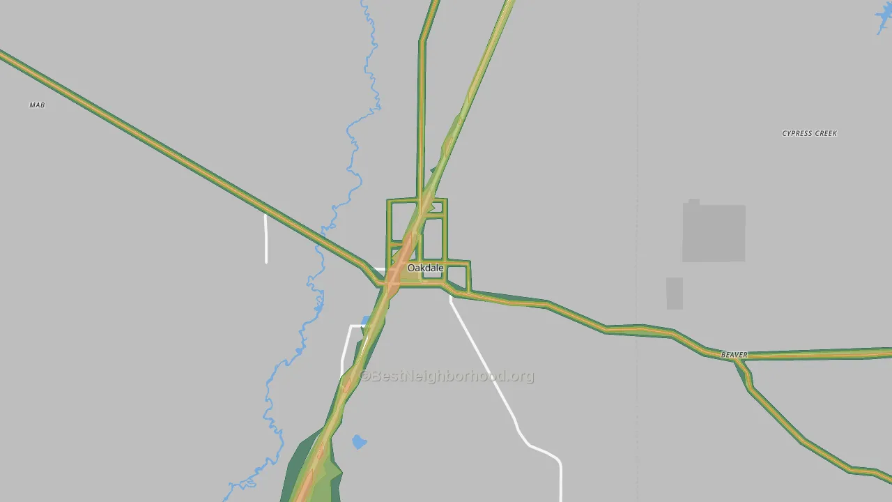 71463, LA Map of Noise Levels in 71463