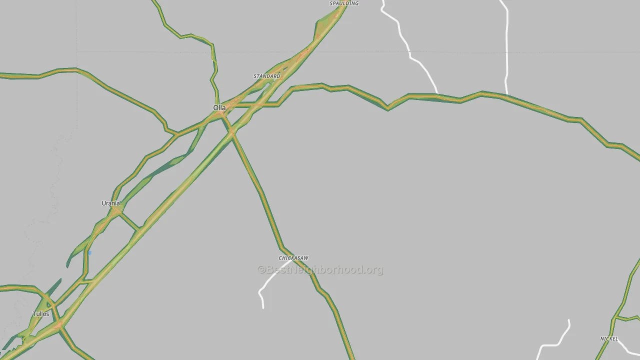 71465, LA Map of Noise Levels in 71465