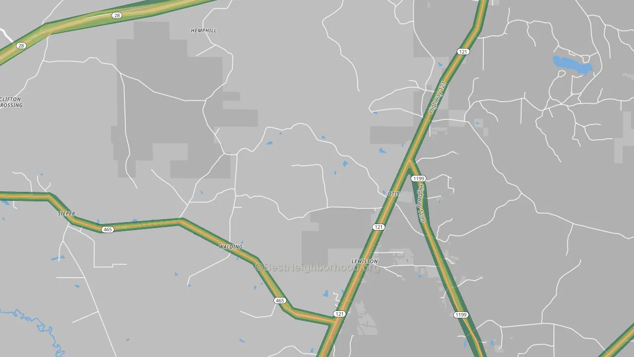 71466, LA Map of Noise Levels in 71466