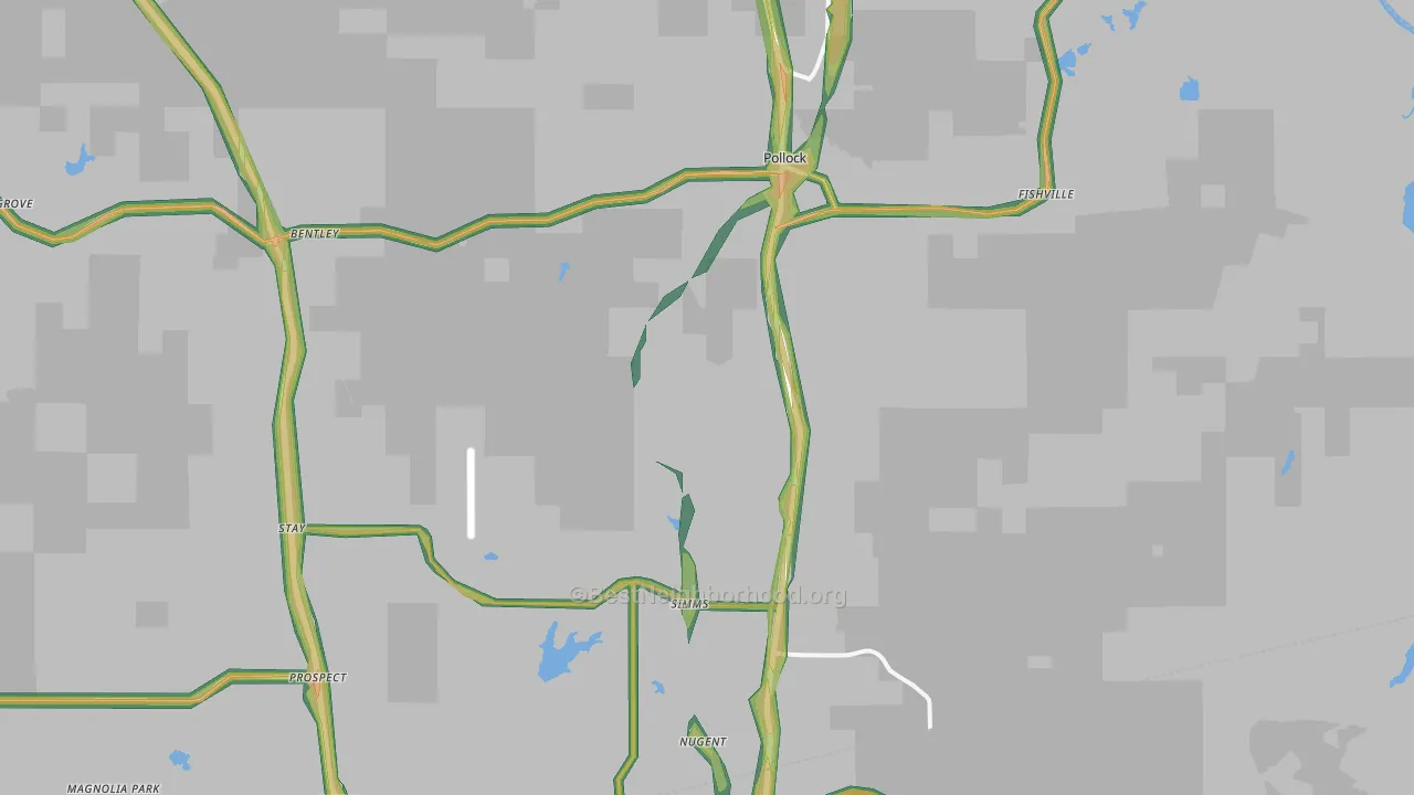 71467, LA Map of Noise Levels in 71467
