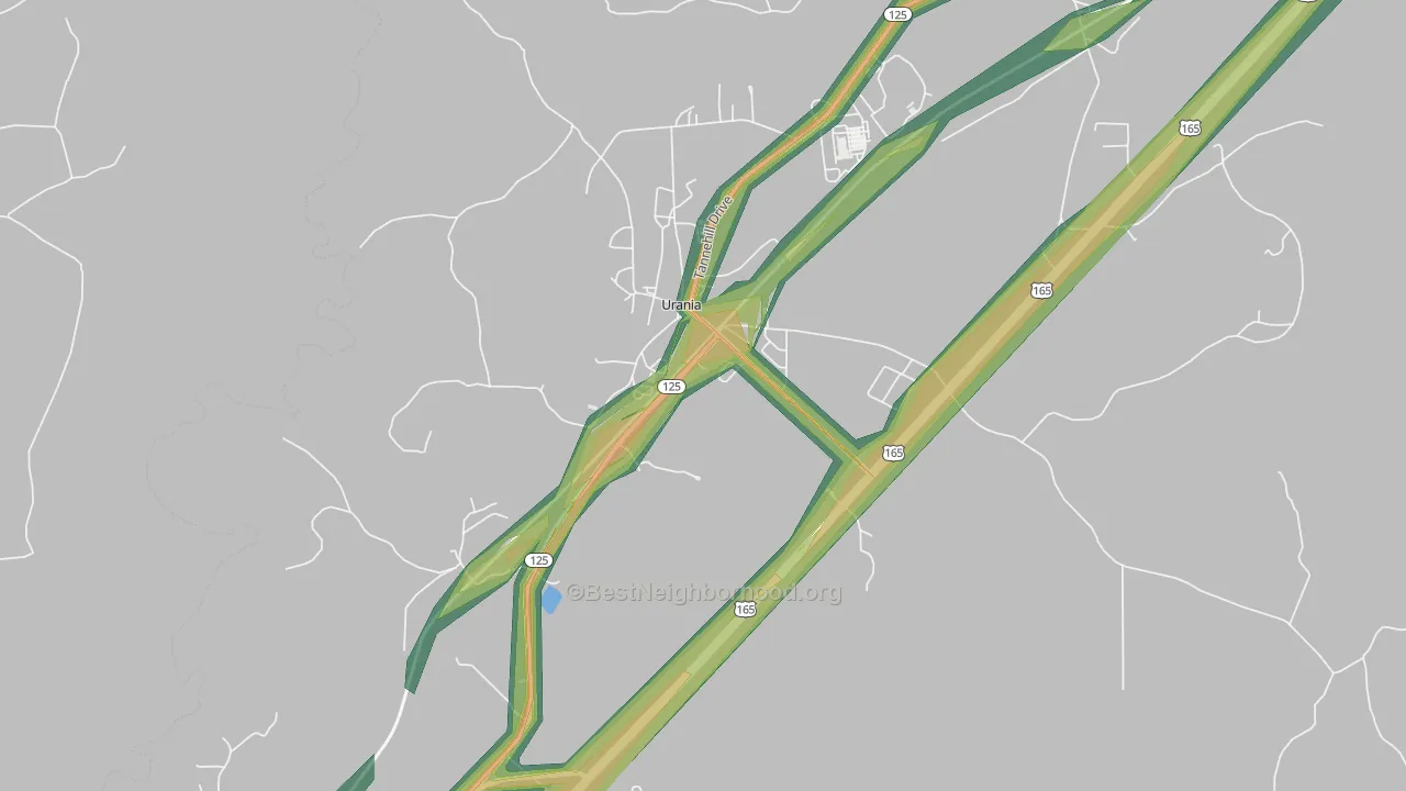 71480, LA Map of Noise Levels in 71480