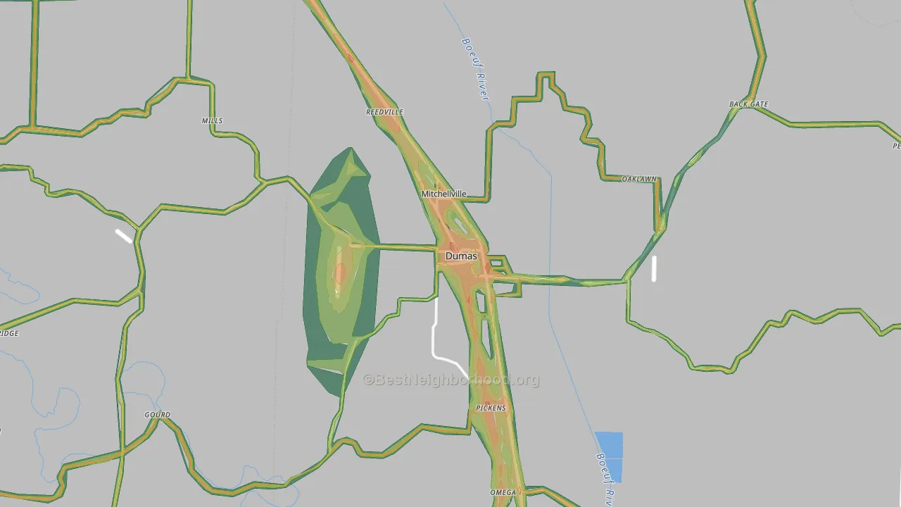 71639, AR Map of Noise Levels in 71639