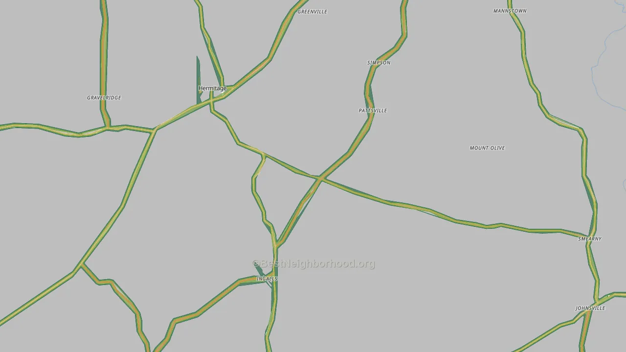 71647, AR Map of Noise Levels in 71647