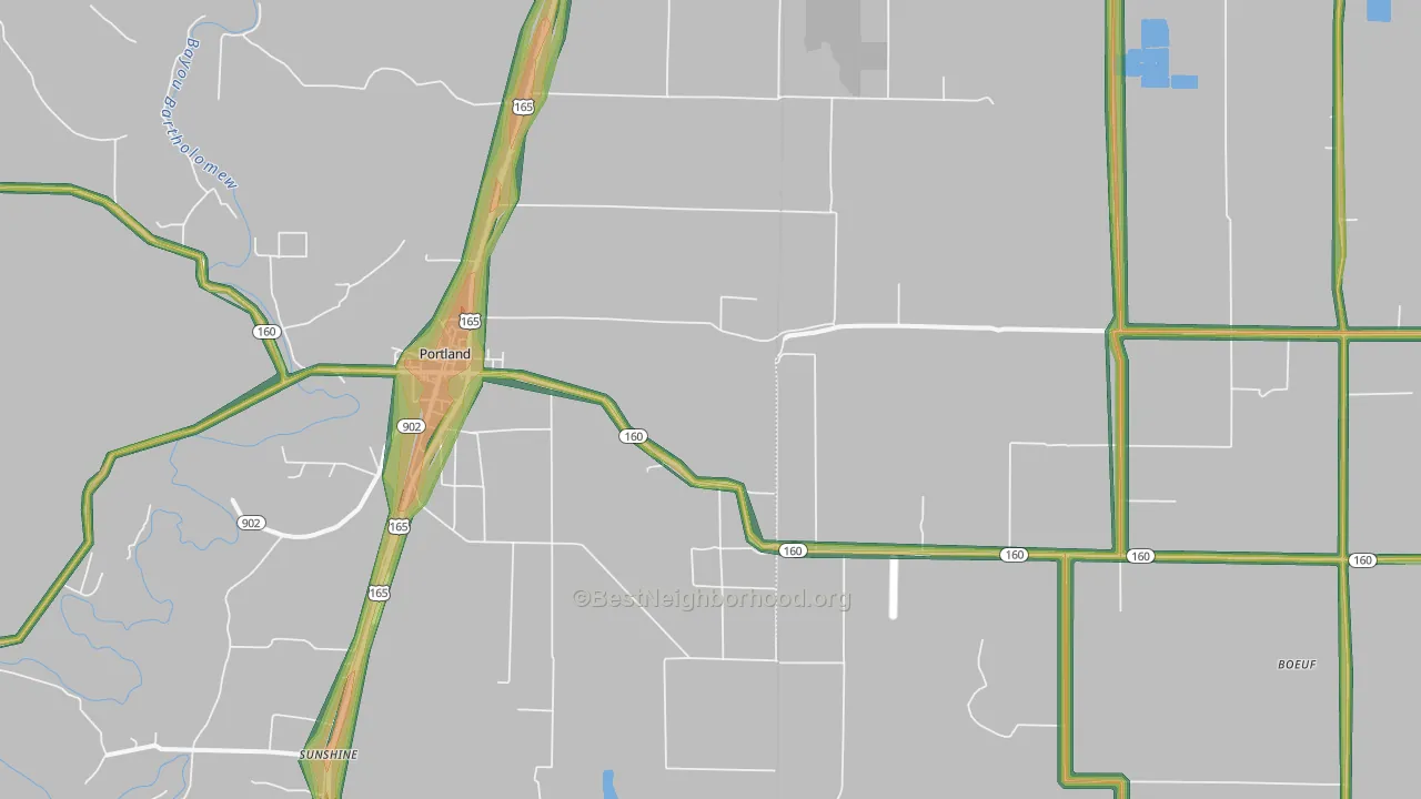71663, AR Map of Noise Levels in 71663