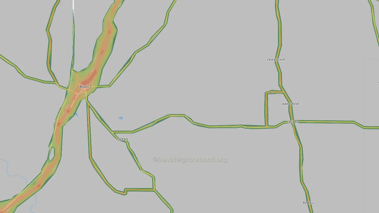 71665, AR Map of Noise Levels in 71665