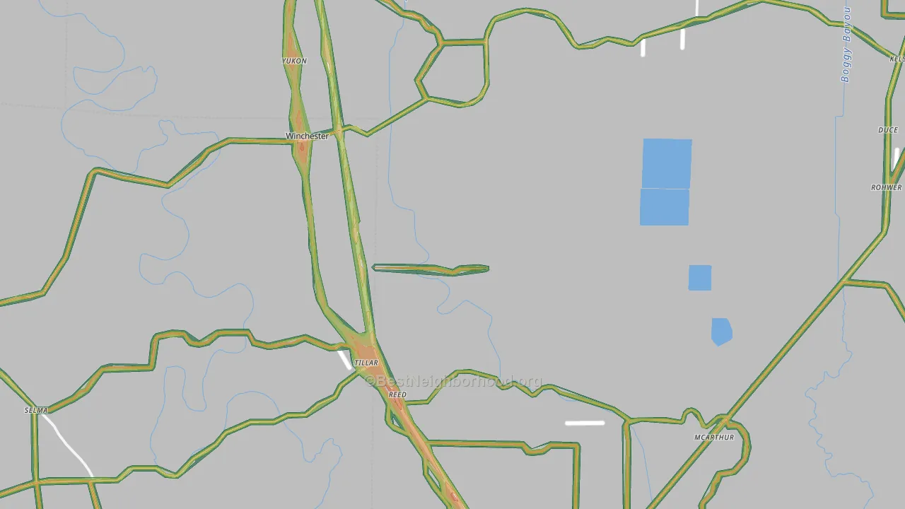 71670, AR Map of Noise Levels in 71670