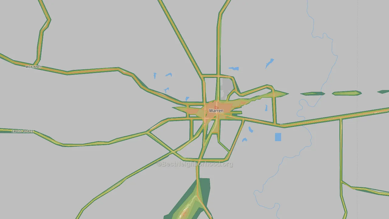 71671, AR Map of Noise Levels in 71671
