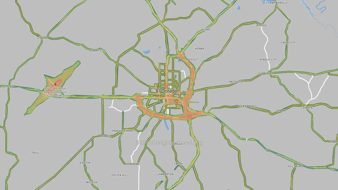 71730, AR Map of Noise Levels in 71730