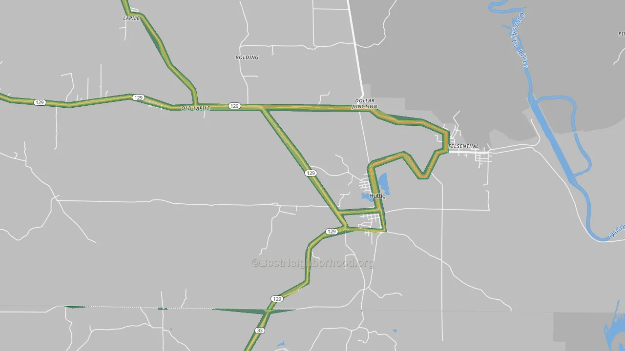 71747, AR Map of Noise Levels in 71747
