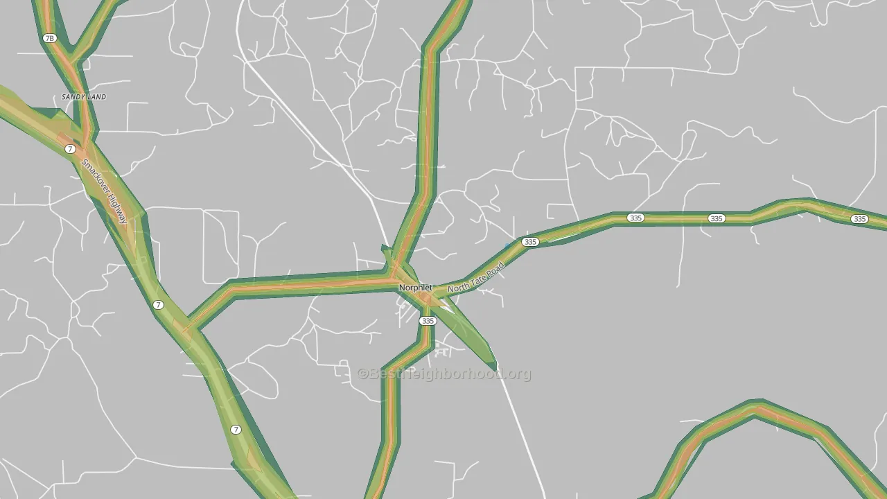 71759, AR Map of Noise Levels in 71759
