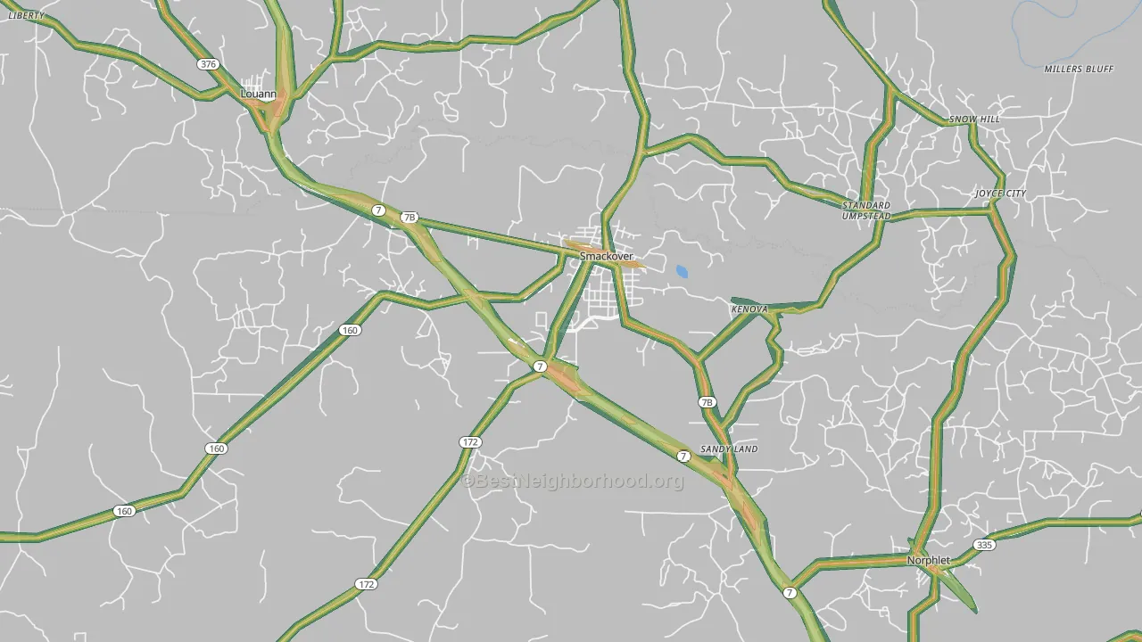 71762, AR Map of Noise Levels in 71762