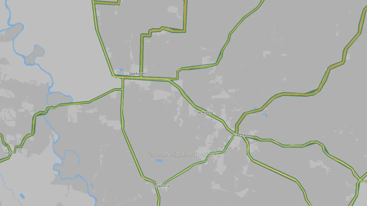 71763, AR Map of Noise Levels in 71763