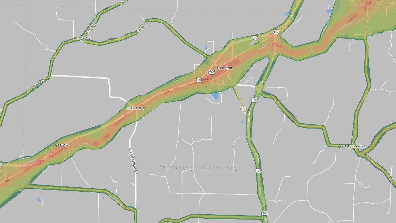 71766, AR Map of Noise Levels in 71766