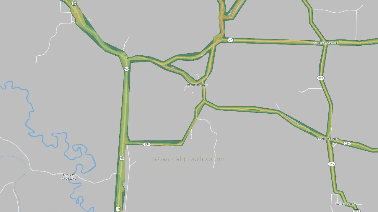 71823, AR Map of Noise Levels in 71823