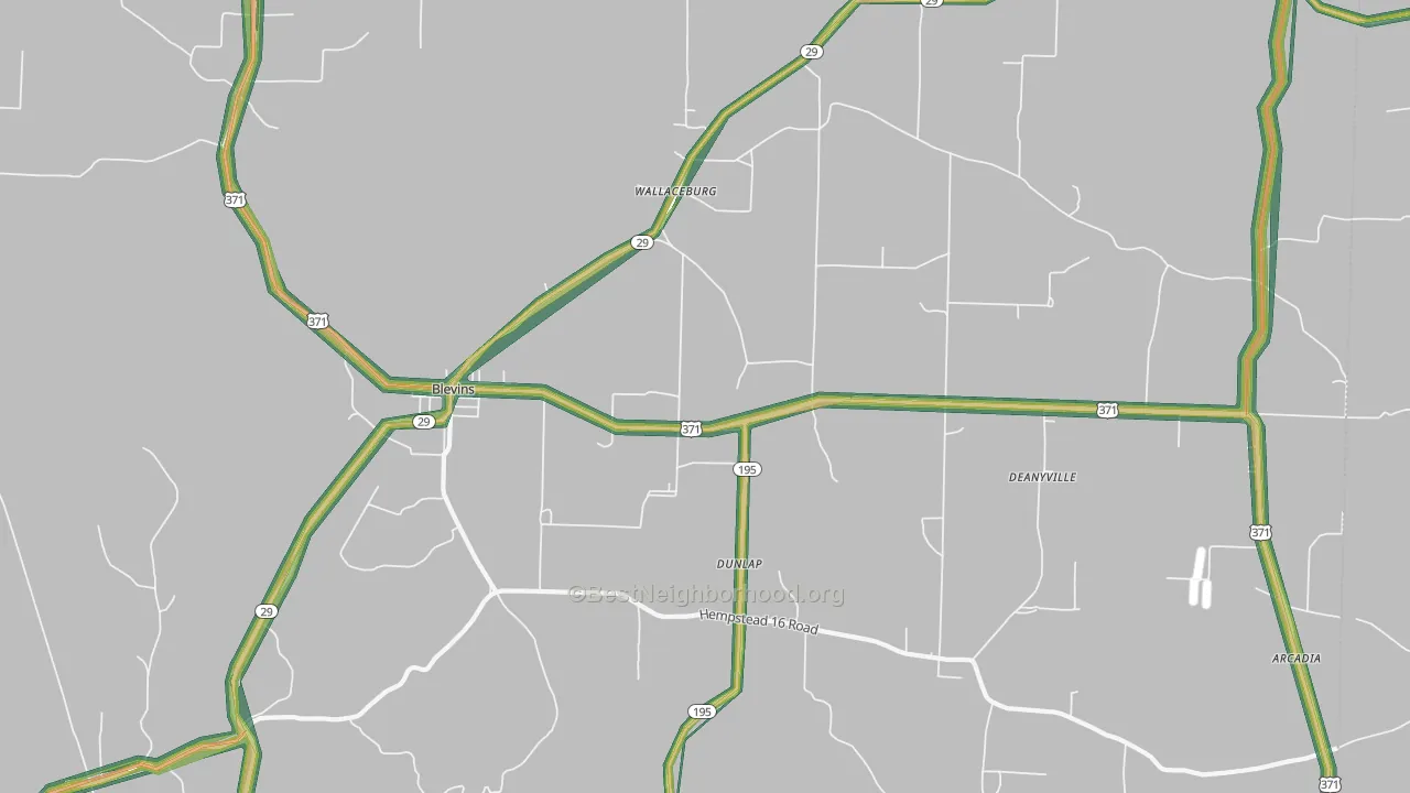 71825, AR Map of Noise Levels in 71825