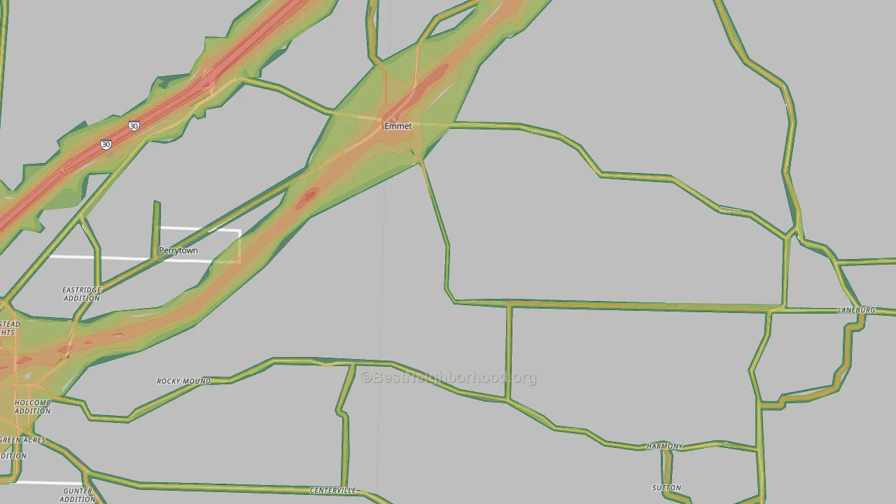 71835, AR Map of Noise Levels in 71835