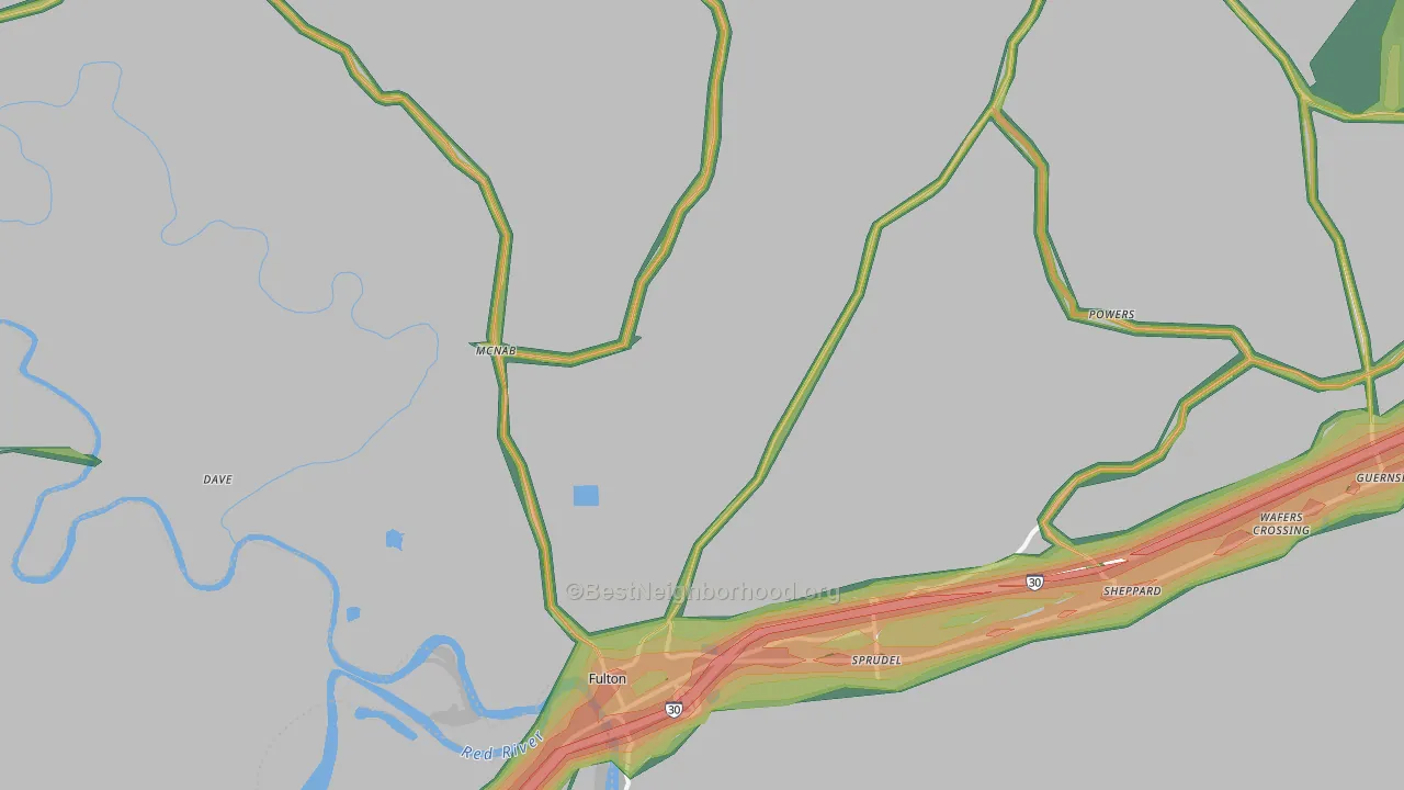 71838, AR Map of Noise Levels in 71838