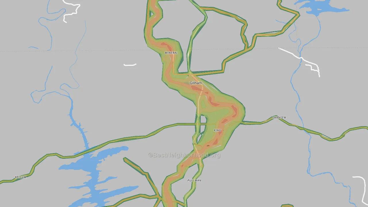 71841, AR Map of Noise Levels in 71841