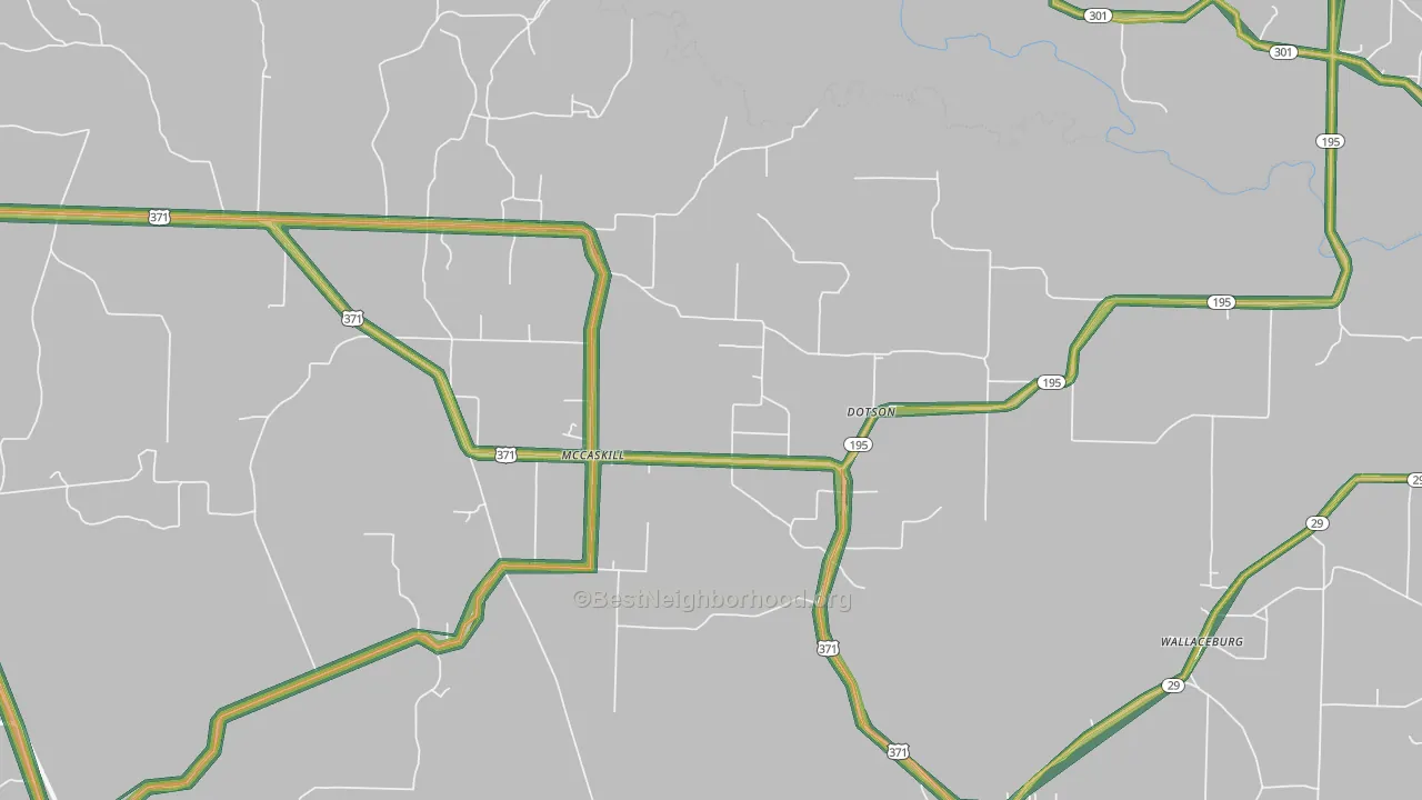 71847, AR Map of Noise Levels in 71847