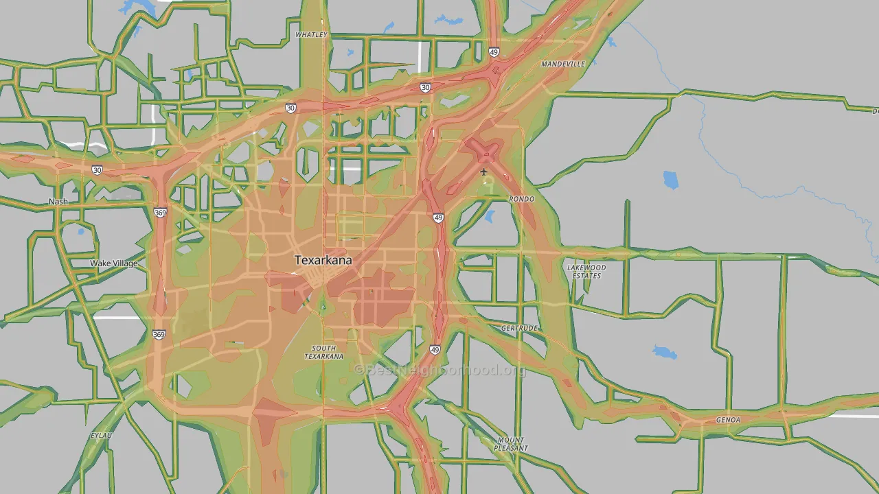 71854, AR Map of Noise Levels in 71854