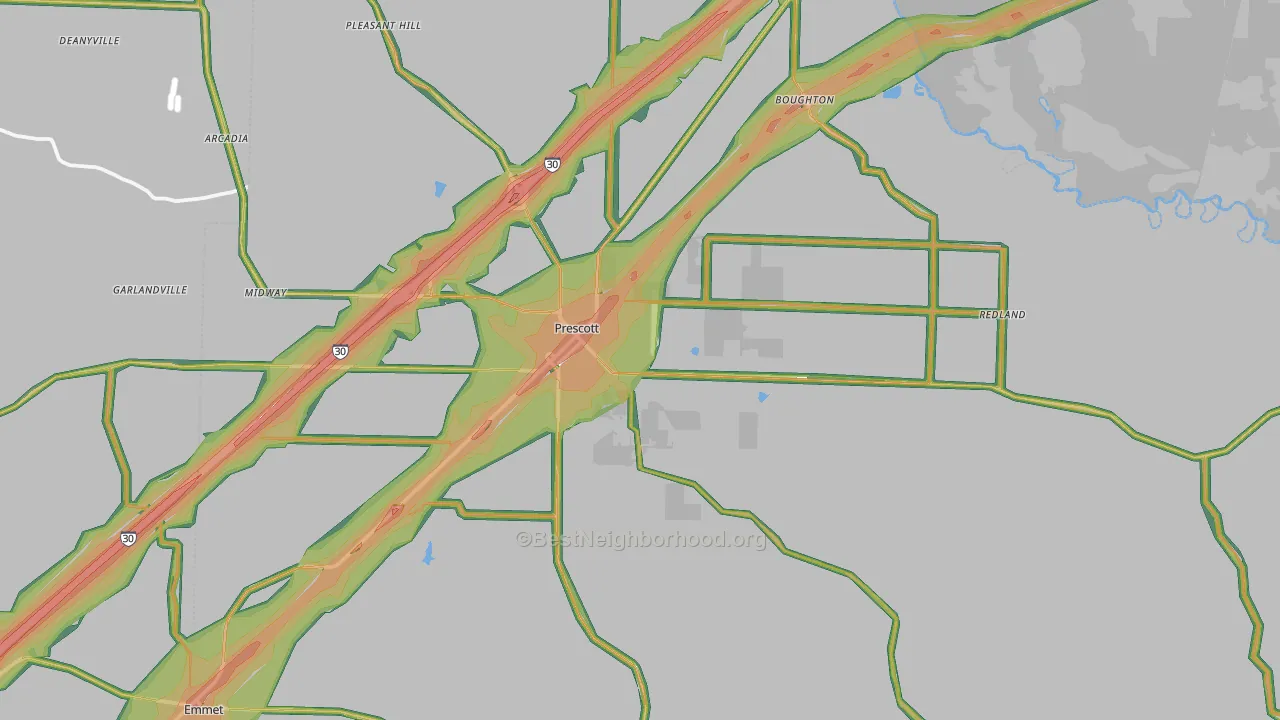 71857, AR Map of Noise Levels in 71857