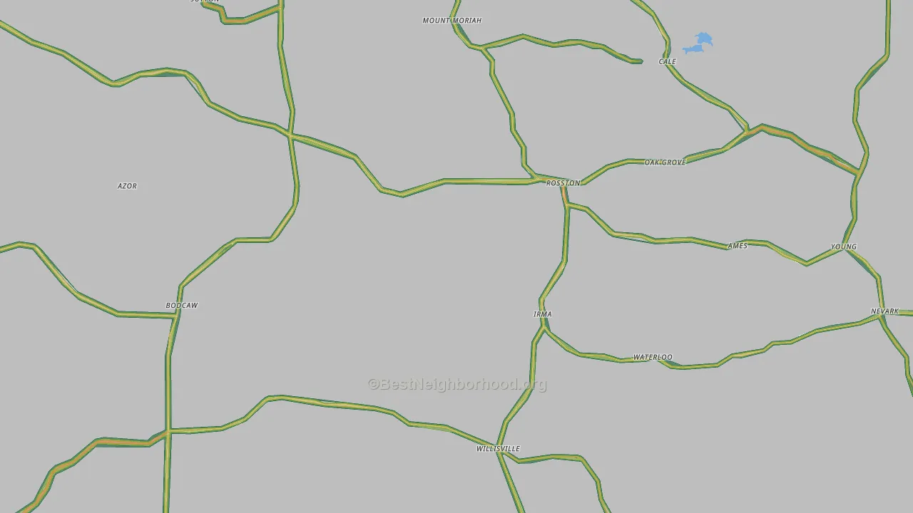 71858, AR Map of Noise Levels in 71858