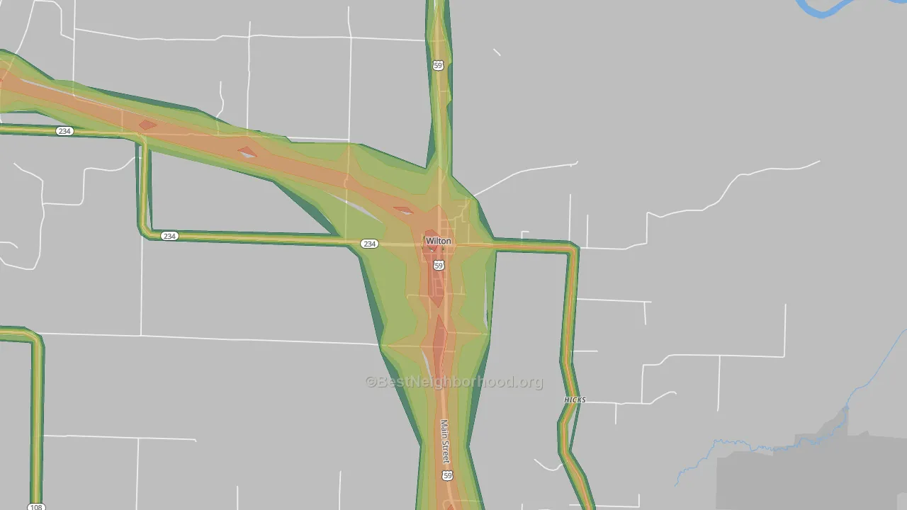71865, AR Map of Noise Levels in 71865