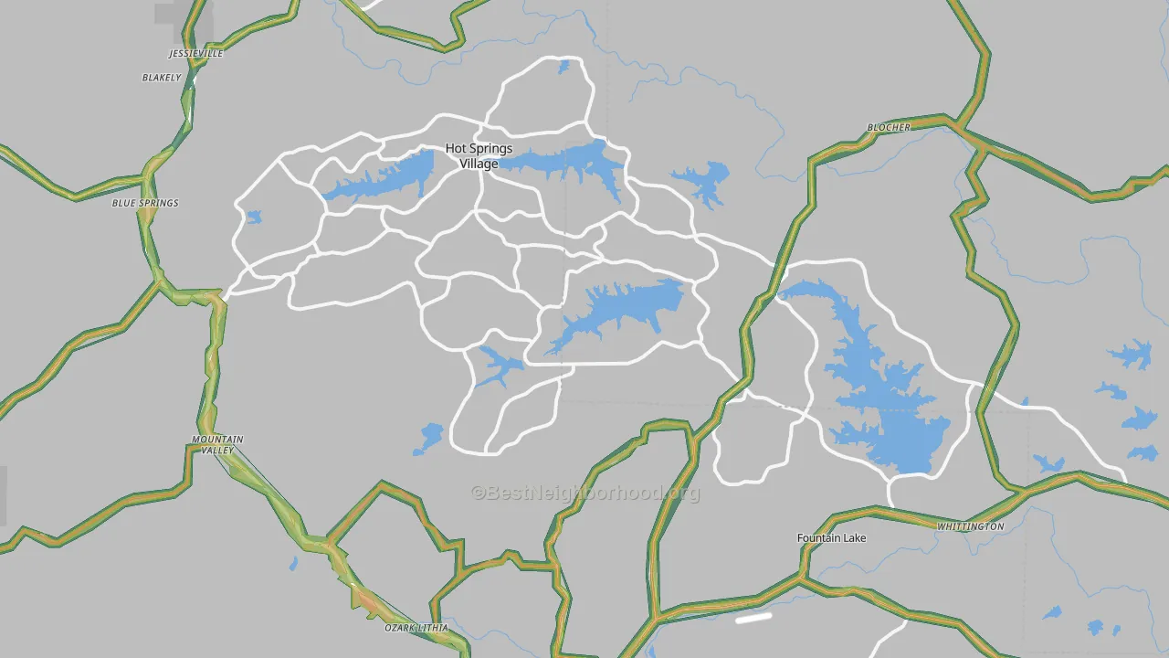 71909, AR Map of Noise Levels in 71909