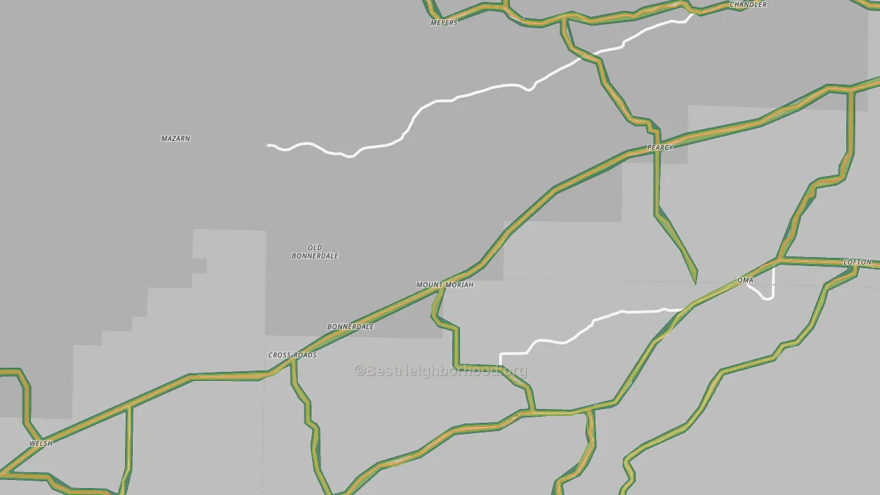 71933, AR Map of Noise Levels in 71933
