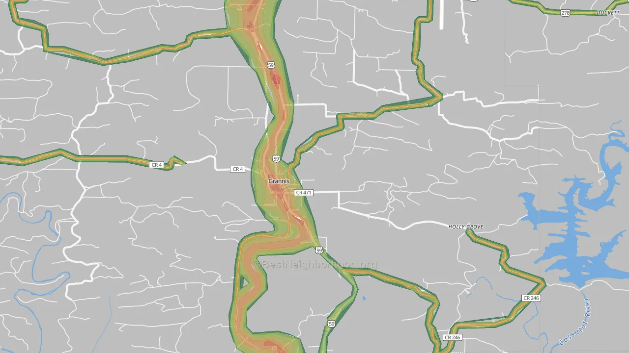 71944, AR Map of Noise Levels in 71944
