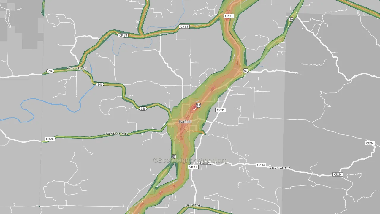 71945, AR Map of Noise Levels in 71945