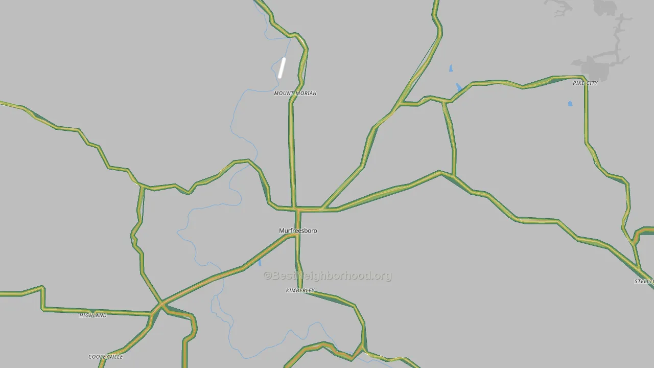 71958, AR Map of Noise Levels in 71958
