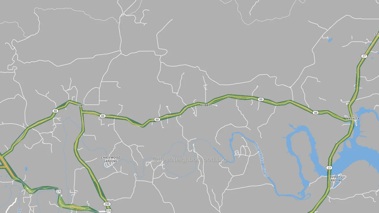 71969, AR Map of Noise Levels in 71969