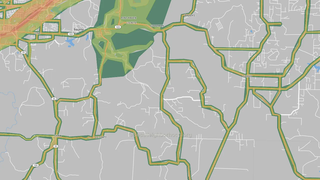 72011, AR Map of Noise Levels in 72011