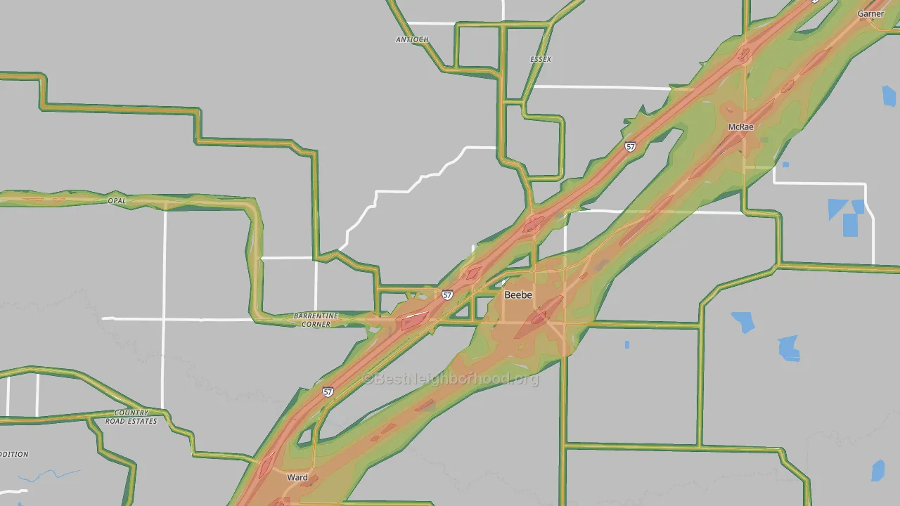 72012, AR Map of Noise Levels in 72012