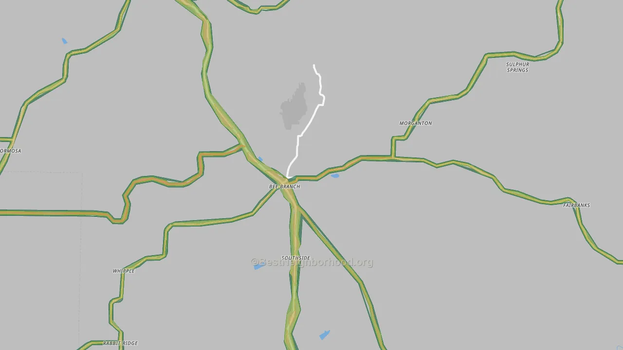 72013, AR Map of Noise Levels in 72013