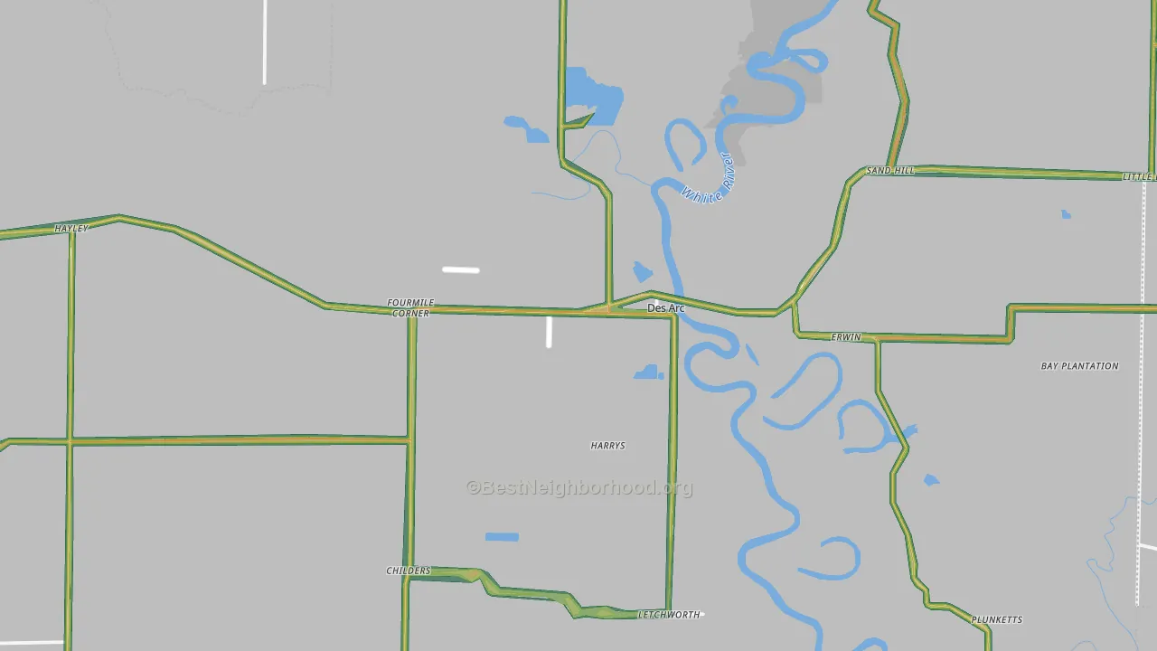 72040, AR Map of Noise Levels in 72040