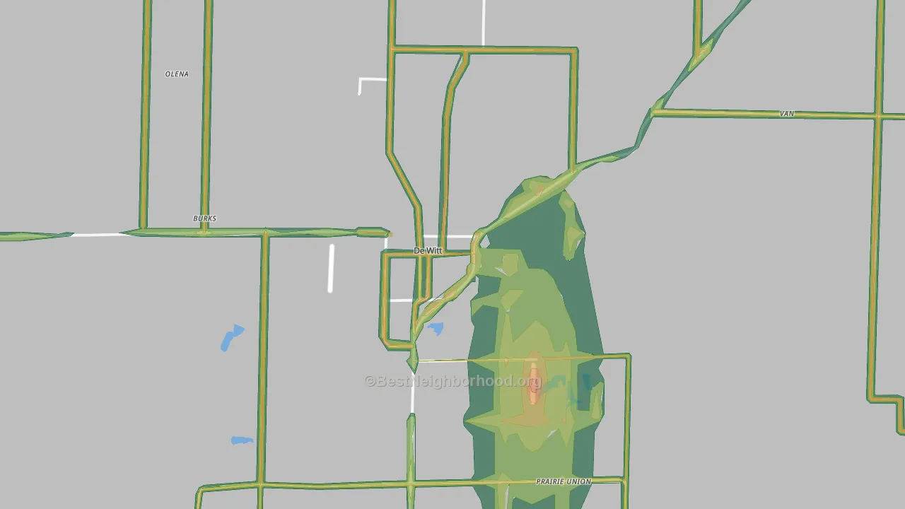 72042, AR Map of Noise Levels in 72042